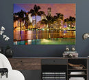 Wall Art MIAMI Canvas Print Miami Skyline with Palms by MyGreatCanvas | Canvas Wall Art Prints | Photo Prints & Wall Decor