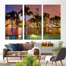 Wall Art MIAMI Canvas Print Miami Skyline with Palms by MyGreatCanvas | Canvas Wall Art Prints | Photo Prints & Wall Decor