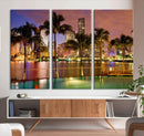 Wall Art MIAMI Canvas Print Miami Skyline with Palms by MyGreatCanvas | Canvas Wall Art Prints | Photo Prints & Wall Decor