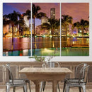Wall Art MIAMI Canvas Print Miami Skyline with Palms by MyGreatCanvas | Canvas Wall Art Prints | Photo Prints & Wall Decor