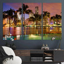 Wall Art MIAMI Canvas Print Miami Skyline with Palms by MyGreatCanvas | Canvas Wall Art Prints | Photo Prints & Wall Decor