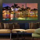 Wall Art MIAMI Canvas Print Miami Skyline with Palms by MyGreatCanvas | Canvas Wall Art Prints | Photo Prints & Wall Decor