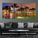 Wall Art MIAMI Canvas Print Miami Skyline with Palms by MyGreatCanvas | Canvas Wall Art Prints | Photo Prints & Wall Decor