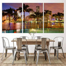 Wall Art MIAMI Canvas Print Miami Skyline with Palms by MyGreatCanvas | Canvas Wall Art Prints | Photo Prints & Wall Decor