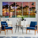 Wall Art MIAMI Canvas Print Miami Skyline with Palms by MyGreatCanvas | Canvas Wall Art Prints | Photo Prints & Wall Decor