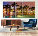 Wall Art MIAMI Canvas Print Miami Skyline with Palms by MyGreatCanvas | Canvas Wall Art Prints | Photo Prints & Wall Decor