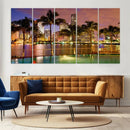 Wall Art MIAMI Canvas Print Miami Skyline with Palms by MyGreatCanvas | Canvas Wall Art Prints | Photo Prints & Wall Decor