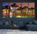 Wall Art MIAMI Canvas Print Miami Skyline with Palms by MyGreatCanvas | Canvas Wall Art Prints | Photo Prints & Wall Decor