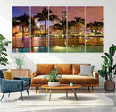 Wall Art MIAMI Canvas Print Miami Skyline with Palms by MyGreatCanvas | Canvas Wall Art Prints | Photo Prints & Wall Decor