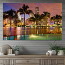 Wall Art MIAMI Canvas Print Miami Skyline with Palms by MyGreatCanvas | Canvas Wall Art Prints | Photo Prints & Wall Decor