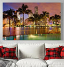 Wall Art MIAMI Canvas Print Miami Skyline with Palms by MyGreatCanvas | Canvas Wall Art Prints | Photo Prints & Wall Decor