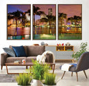 Wall Art MIAMI Canvas Print Miami Skyline with Palms by MyGreatCanvas | Canvas Wall Art Prints | Photo Prints & Wall Decor