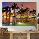 Wall Art MIAMI Canvas Print Miami Skyline with Palms by MyGreatCanvas | Canvas Wall Art Prints | Photo Prints & Wall Decor