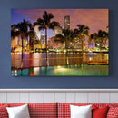 Wall Art MIAMI Canvas Print Miami Skyline with Palms by MyGreatCanvas | Canvas Wall Art Prints | Photo Prints & Wall Decor