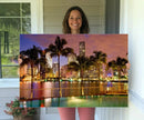 Wall Art MIAMI Canvas Print Miami Skyline with Palms by MyGreatCanvas | Canvas Wall Art Prints | Photo Prints & Wall Decor