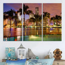 Wall Art MIAMI Canvas Print Miami Skyline with Palms by MyGreatCanvas | Canvas Wall Art Prints | Photo Prints & Wall Decor