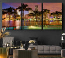 Wall Art MIAMI Canvas Print Miami Skyline with Palms by MyGreatCanvas | Canvas Wall Art Prints | Photo Prints & Wall Decor