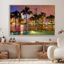 Wall Art MIAMI Canvas Print Miami Skyline with Palms by MyGreatCanvas | Canvas Wall Art Prints | Photo Prints & Wall Decor