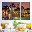 Wall Art MIAMI Canvas Print Miami Skyline with Palms by MyGreatCanvas | Canvas Wall Art Prints | Photo Prints & Wall Decor