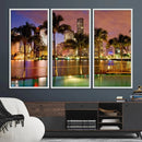 Wall Art MIAMI Canvas Print Miami Skyline with Palms by MyGreatCanvas | Canvas Wall Art Prints | Photo Prints & Wall Decor
