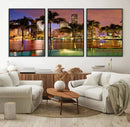 Wall Art MIAMI Canvas Print Miami Skyline with Palms by MyGreatCanvas | Canvas Wall Art Prints | Photo Prints & Wall Decor