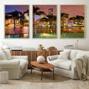 Wall Art MIAMI Canvas Print Miami Skyline with Palms by MyGreatCanvas | Canvas Wall Art Prints | Photo Prints & Wall Decor