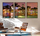 Wall Art MIAMI Canvas Print Miami Skyline with Palms by MyGreatCanvas | Canvas Wall Art Prints | Photo Prints & Wall Decor
