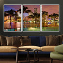 Wall Art MIAMI Canvas Print Miami Skyline with Palms by MyGreatCanvas | Canvas Wall Art Prints | Photo Prints & Wall Decor