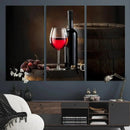 Wall Art Red Wine Bottle and Tun Canvas Print by MyGreatCanvas | Canvas Wall Art Prints | Photo Prints & Wall Decor
