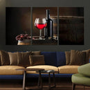 Wall Art Red Wine Bottle and Tun Canvas Print by MyGreatCanvas | Canvas Wall Art Prints | Photo Prints & Wall Decor