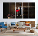 Wall Art Red Wine Bottle and Tun Canvas Print by MyGreatCanvas | Canvas Wall Art Prints | Photo Prints & Wall Decor