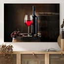 Wall Art Red Wine Bottle and Tun Canvas Print by MyGreatCanvas | Canvas Wall Art Prints | Photo Prints & Wall Decor