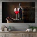 Wall Art Red Wine Bottle and Tun Canvas Print by MyGreatCanvas | Canvas Wall Art Prints | Photo Prints & Wall Decor