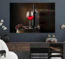Wall Art Red Wine Bottle and Tun Canvas Print by MyGreatCanvas | Canvas Wall Art Prints | Photo Prints & Wall Decor