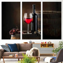 Wall Art Red Wine Bottle and Tun Canvas Print by MyGreatCanvas | Canvas Wall Art Prints | Photo Prints & Wall Decor