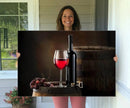Wall Art Red Wine Bottle and Tun Canvas Print by MyGreatCanvas | Canvas Wall Art Prints | Photo Prints & Wall Decor