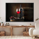Wall Art Red Wine Bottle and Tun Canvas Print by MyGreatCanvas | Canvas Wall Art Prints | Photo Prints & Wall Decor