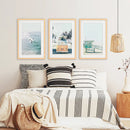 California Wall Art. Surfers on the Waves, Yellow Van, Lifeguard by Wall Art Set
