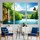 Wall Art Waterfall Canvas Print Big Waterfalls in Forest by MyGreatCanvas | Canvas Wall Art Prints | Photo Prints & Wall Decor