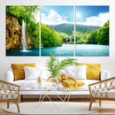 Wall Art Waterfall Canvas Print Big Waterfalls in Forest by MyGreatCanvas | Canvas Wall Art Prints | Photo Prints & Wall Decor