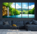 Wall Art Waterfall Canvas Print Big Waterfalls in Forest by MyGreatCanvas | Canvas Wall Art Prints | Photo Prints & Wall Decor
