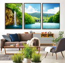 Wall Art Waterfall Canvas Print Big Waterfalls in Forest by MyGreatCanvas | Canvas Wall Art Prints | Photo Prints & Wall Decor