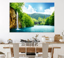 Wall Art Waterfall Canvas Print Big Waterfalls in Forest by MyGreatCanvas | Canvas Wall Art Prints | Photo Prints & Wall Decor