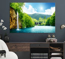 Wall Art Waterfall Canvas Print Big Waterfalls in Forest by MyGreatCanvas | Canvas Wall Art Prints | Photo Prints & Wall Decor