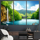 Wall Art Waterfall Canvas Print Big Waterfalls in Forest by MyGreatCanvas | Canvas Wall Art Prints | Photo Prints & Wall Decor
