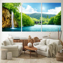 Wall Art Waterfall Canvas Print Big Waterfalls in Forest by MyGreatCanvas | Canvas Wall Art Prints | Photo Prints & Wall Decor
