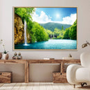 Wall Art Waterfall Canvas Print Big Waterfalls in Forest by MyGreatCanvas | Canvas Wall Art Prints | Photo Prints & Wall Decor