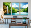 Wall Art Waterfall Canvas Print Big Waterfalls in Forest by MyGreatCanvas | Canvas Wall Art Prints | Photo Prints & Wall Decor