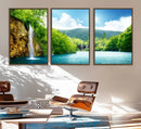Wall Art Waterfall Canvas Print Big Waterfalls in Forest by MyGreatCanvas | Canvas Wall Art Prints | Photo Prints & Wall Decor