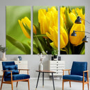 Wall Art Yellow Tulips Canvas Print by MyGreatCanvas | Canvas Wall Art Prints | Photo Prints & Wall Decor